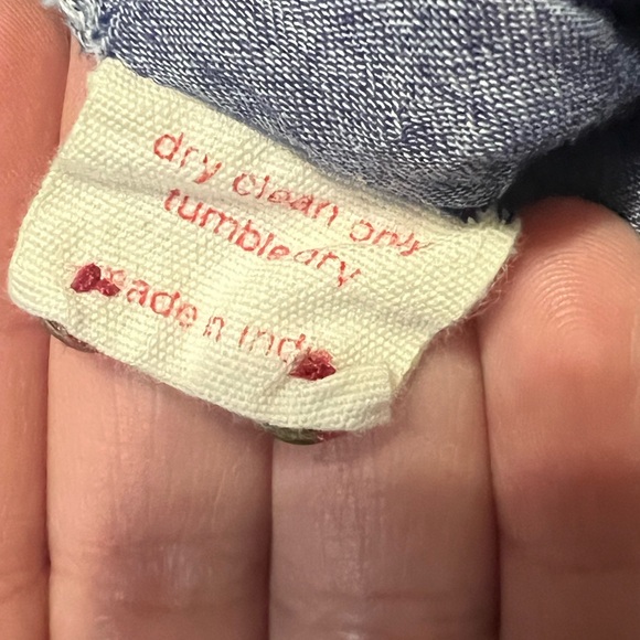 Injiri Handwoven Indigo Dress — Size 36— Handloom Cotton - Picture 13 of 13